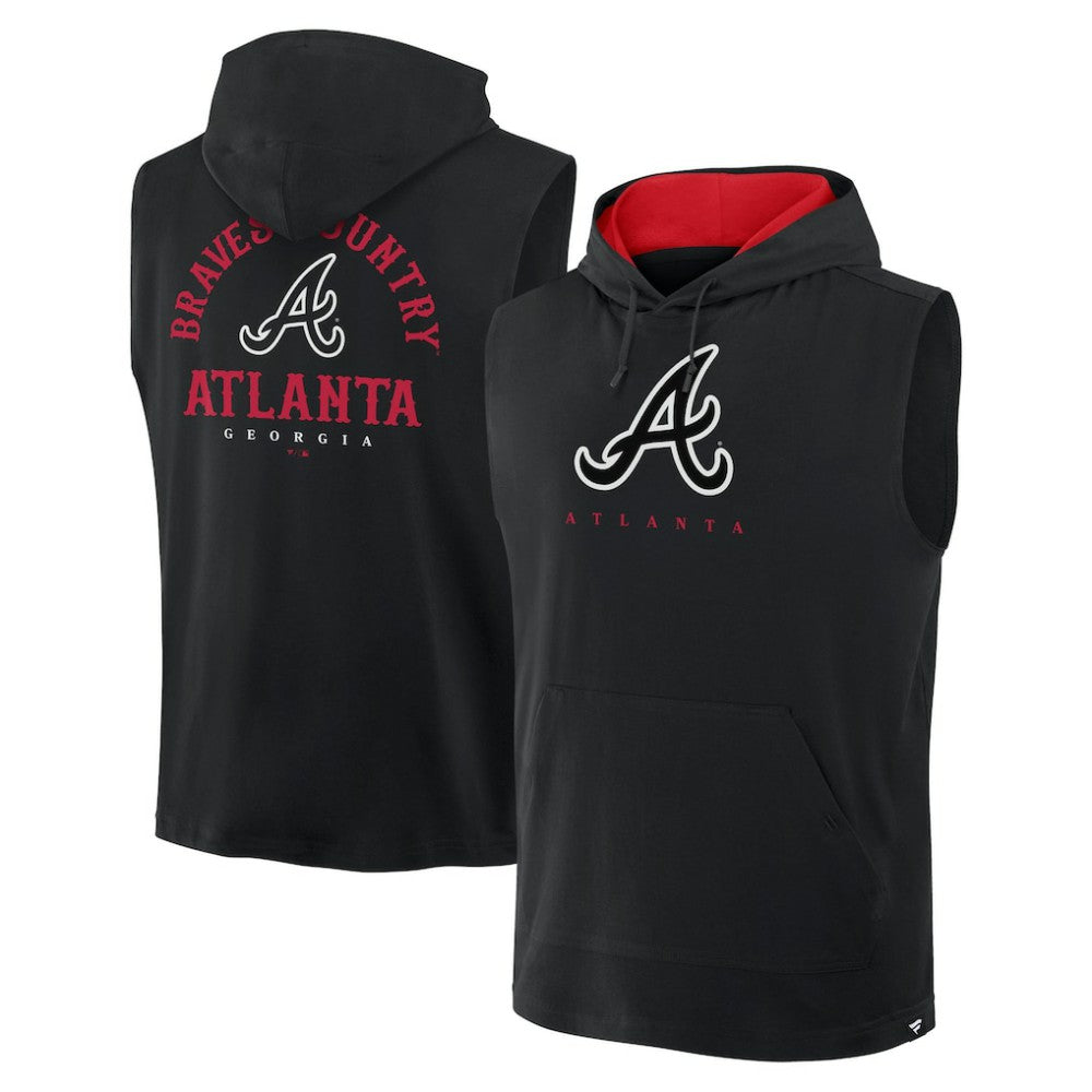Atlanta Braves Fanatics Fire Speed Sleeveless Pullover Hoodie - MLB Hoodies