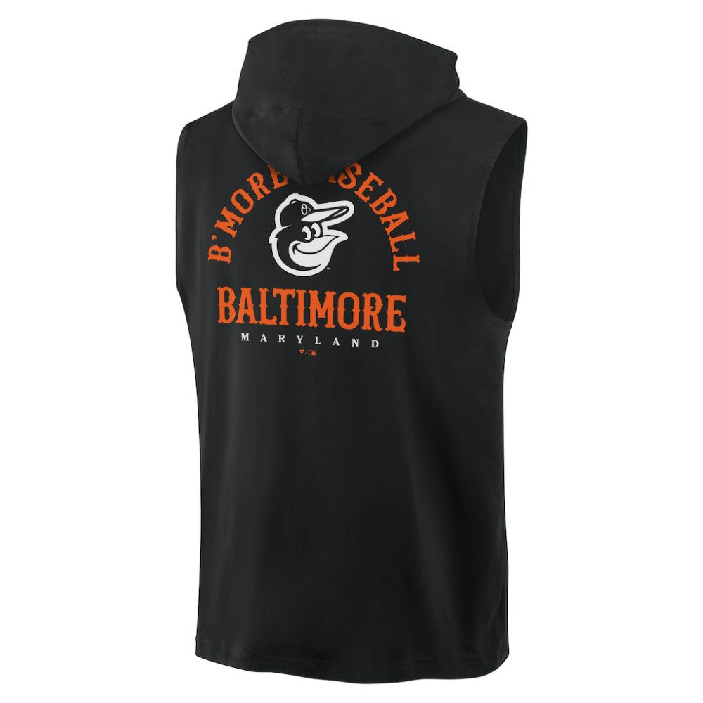 Baltimore Orioles Fanatics Fire Speed Sleeveless Pullover Hoodie - MLB Hoodies