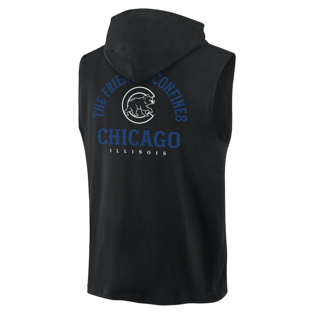 Chicago Cubs Fanatics Fire Speed Sleeveless Pullover Hoodie - MLB Hoodies