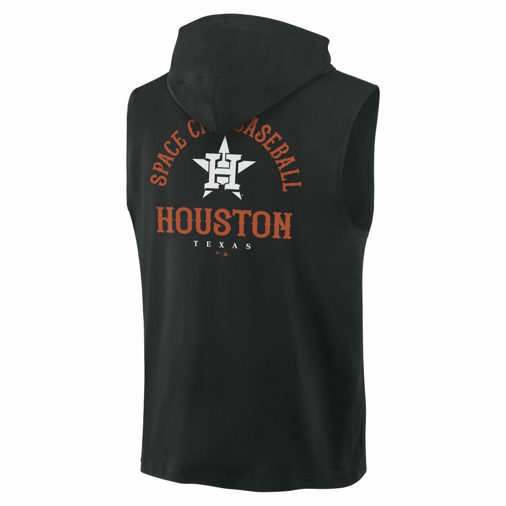 Houston Astros Fanatics Fire Speed Sleeveless Pullover Hoodie - MLB Hoodies