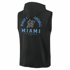 Miami Marlins Fanatics Fire Speed Sleeveless Pullover Hoodie - MLB Hoodies