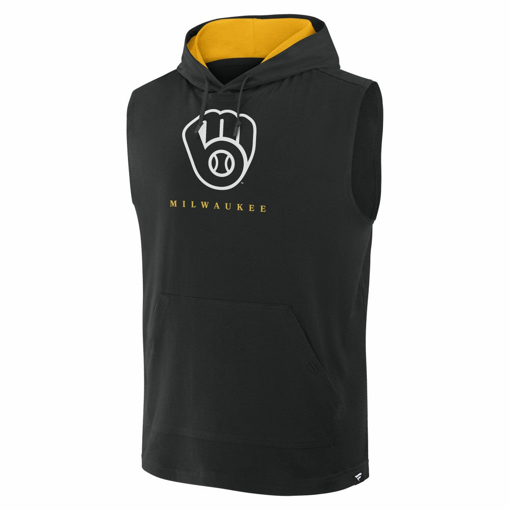 Milwaukee Brewers Fanatics Fire Speed Sleeveless Pullover Hoodie - MLB Hoodies