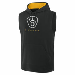 Milwaukee Brewers Fanatics Fire Speed Sleeveless Pullover Hoodie - MLB Hoodies