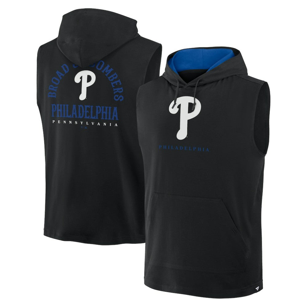 Philadelphia Phillies Fanatics Fire Speed Sleeveless Pullover Hoodie - MLB Hoodies