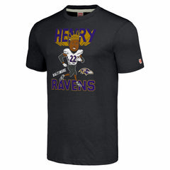 Baltimore Ravens Derrick Henry  Homage Unisex Caricature Player Tri-Blend T-Shirt | NFL Near me