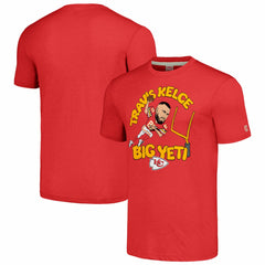 Kansas City Chiefs Travis Kelce  Homage Unisex Caricature Player Tri-Blend T-Shirt | NFL Sale