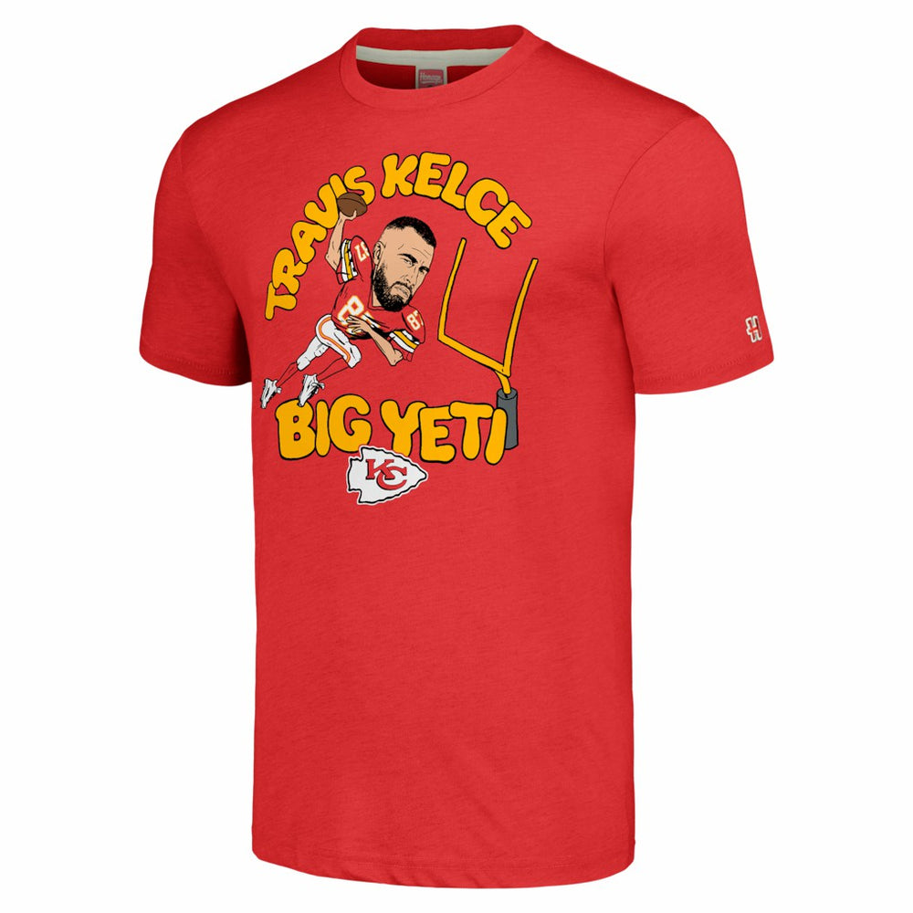 Kansas City Chiefs Travis Kelce  Homage Unisex Caricature Player Tri-Blend T-Shirt | NFL Sale