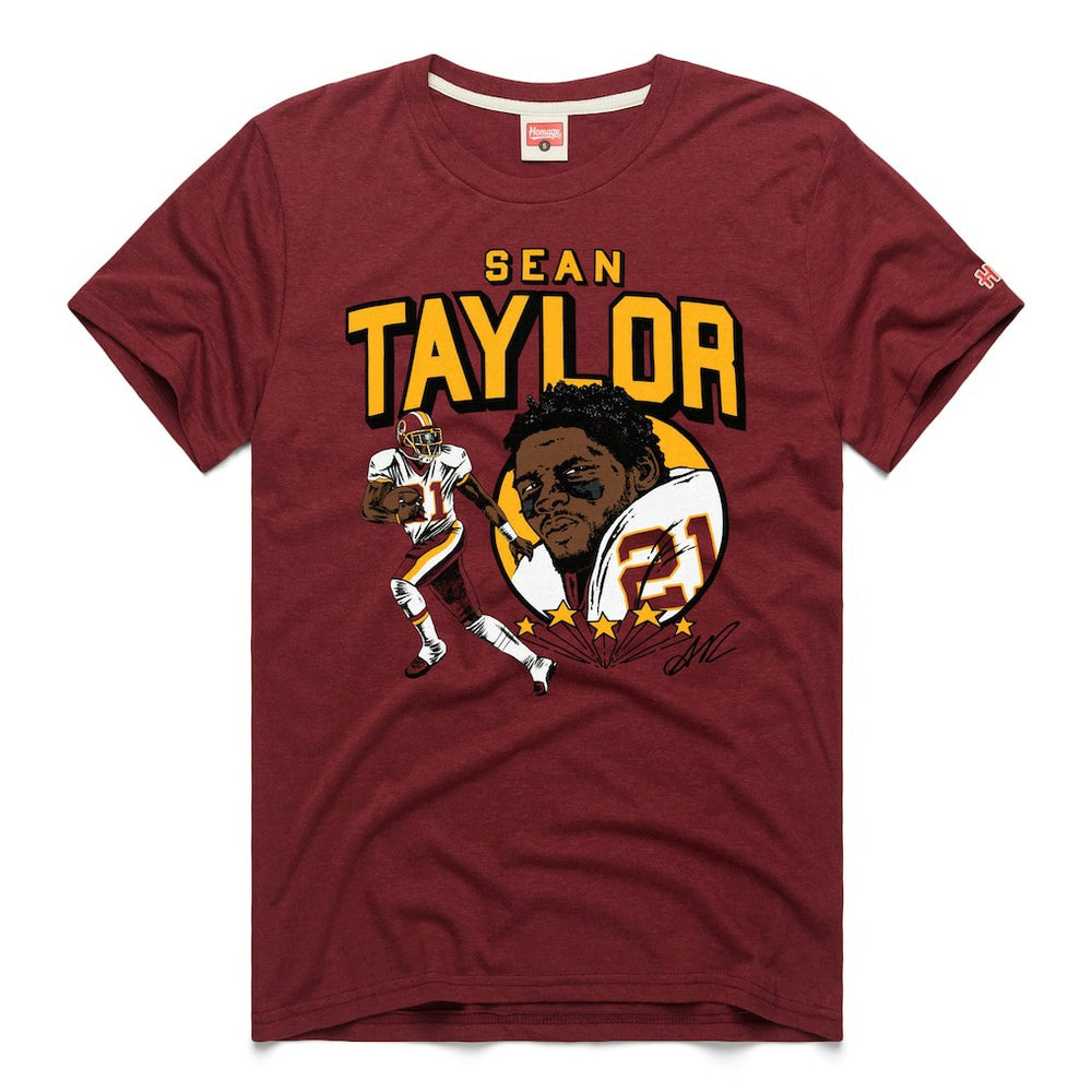 Washington Commanders Sean Taylor  Homage Caricature Retired Player Tri-Blend T-Shirt | NFL Online