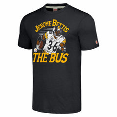 Pittsburgh Steelers Jerome Bettis  Homage Caricature Retired Player Tri-Blend T-Shirt | NFL Outlet