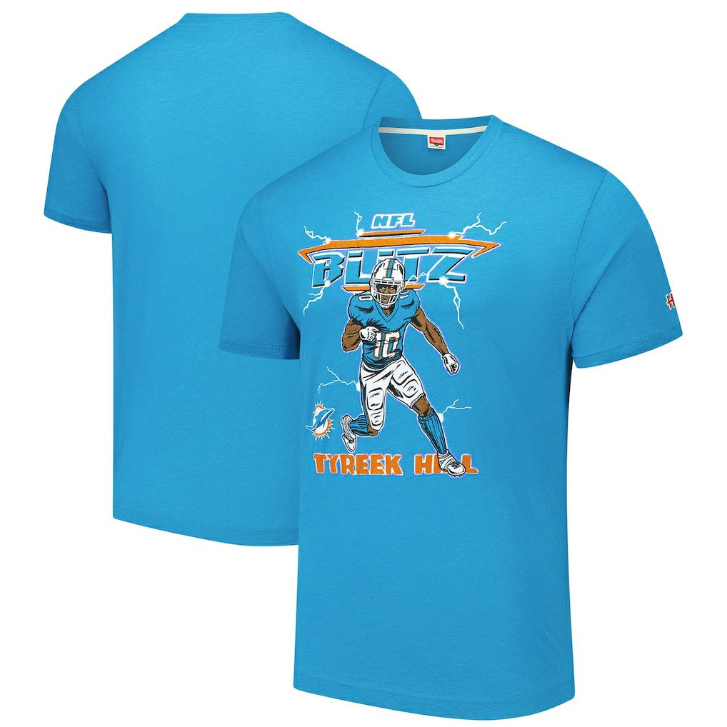 Miami Dolphins Tyreek Hill  Homage Unisex NFL Blitz Player Tri-Blend T-Shirt | NFL Online