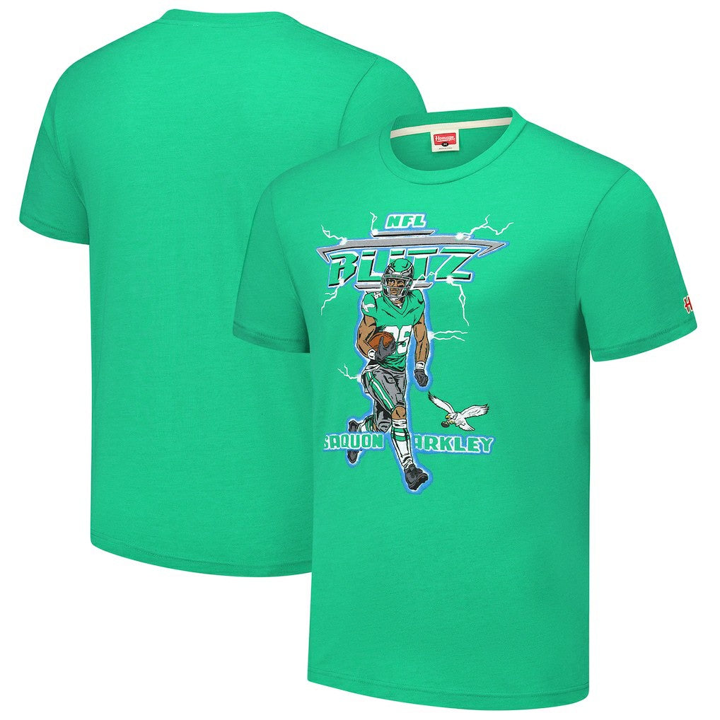 Philadelphia Eagles Saquon Barkley  Homage Unisex NFL Blitz Player Tri-Blend T-Shirt | NFL Online