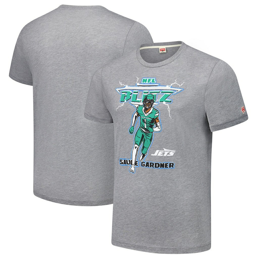 New York Jets Ahmad Sauce Gardner  Homage Unisex NFL Blitz Player Tri-Blend T-Shirt | NFL On sale
