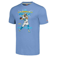 Los Angeles Chargers Justin Herbert  Homage Unisex NFL Blitz Player Tri-Blend T-Shirt | NFL New