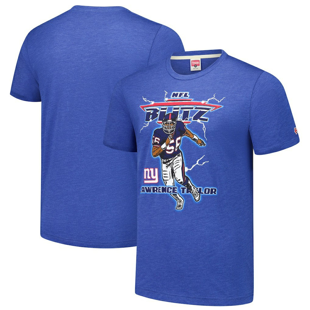 New York Giants Lawrence Taylor  Homage Unisex NFL Blitz Retired Player Tri-Blend T-Shirt | NFL Hot