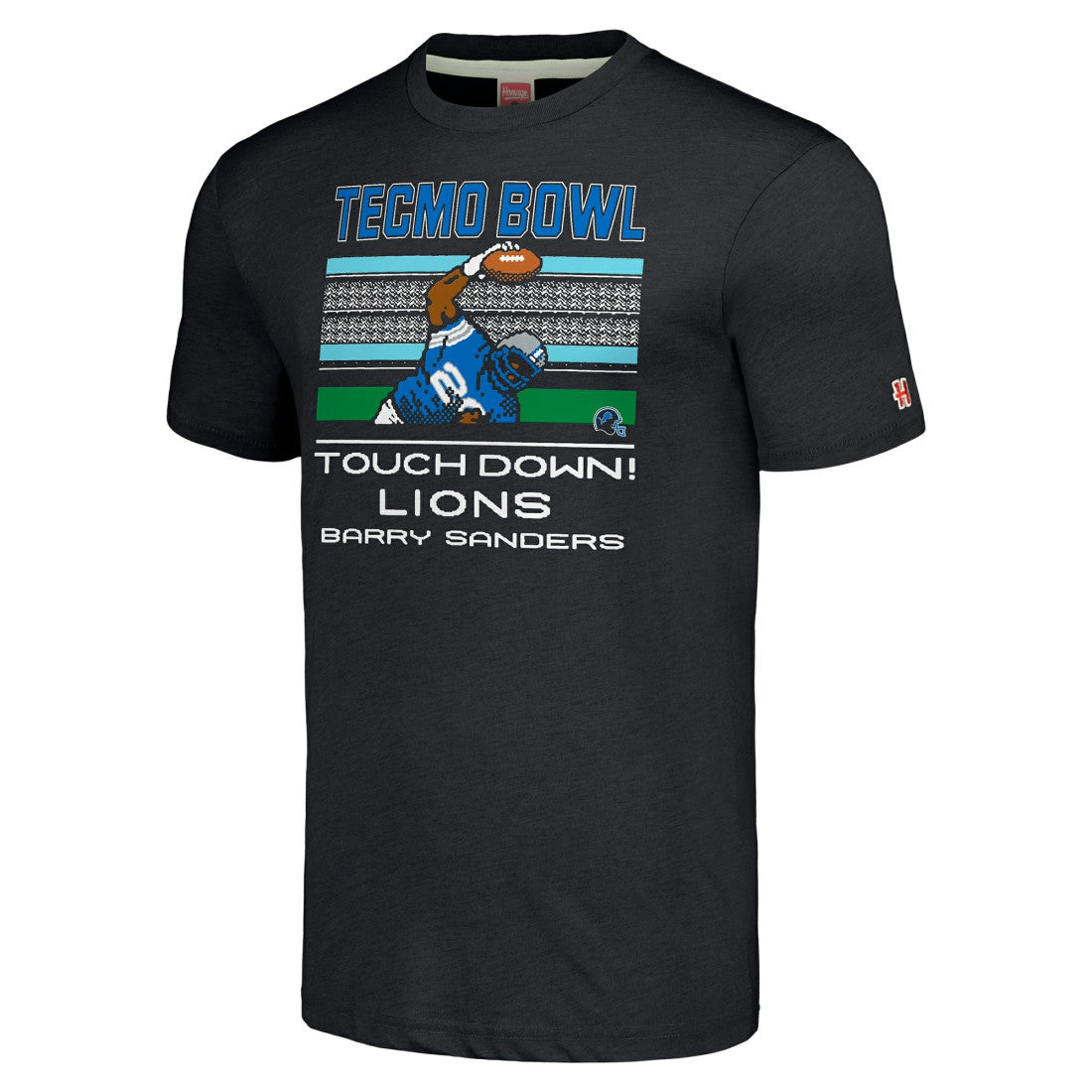 Detroit Lions Barry Sanders  Homage Unisex Tecmo Bowl Retired Player Graphic Tri-Blend T-Shirt | NFL Sale