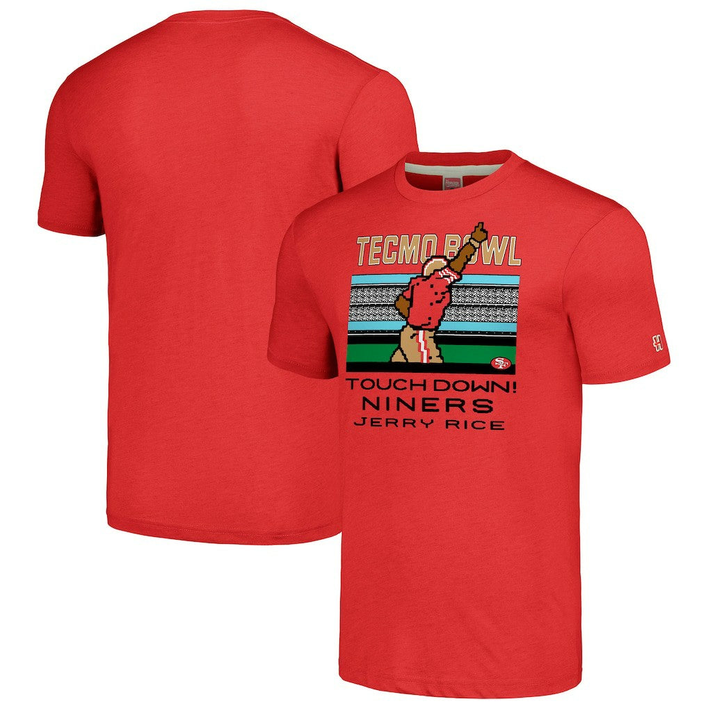 San Francisco 49ers Jerry Rice  Homage Unisex Tecmo Bowl Retired Player Graphic Tri-Blend T-Shirt | NFL Online