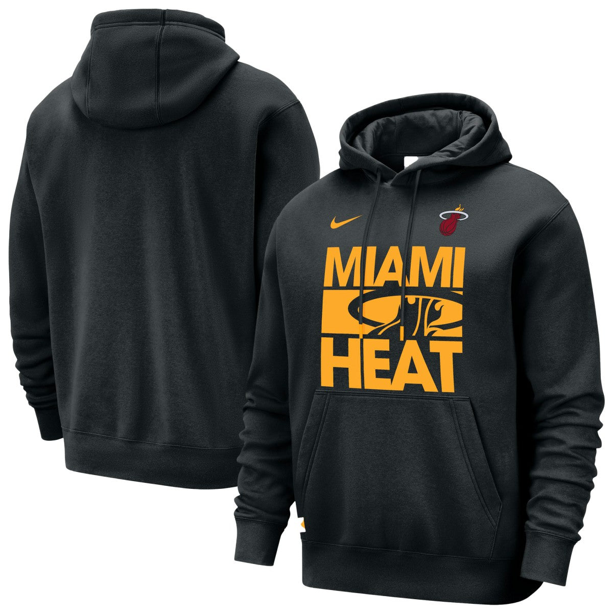 Black Miami Heat Courtside Club Pullover Hoodie | NBA