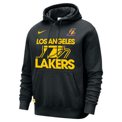 Black Los Angeles Lakers Courtside Club Pullover Hoodie | NBA