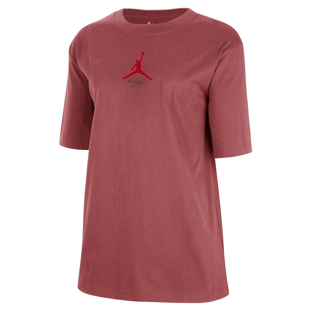 Red Atlanta Hawks Jordan Brand Women's Courtside Statement Edition Boyfriend T-Shirt | NBA