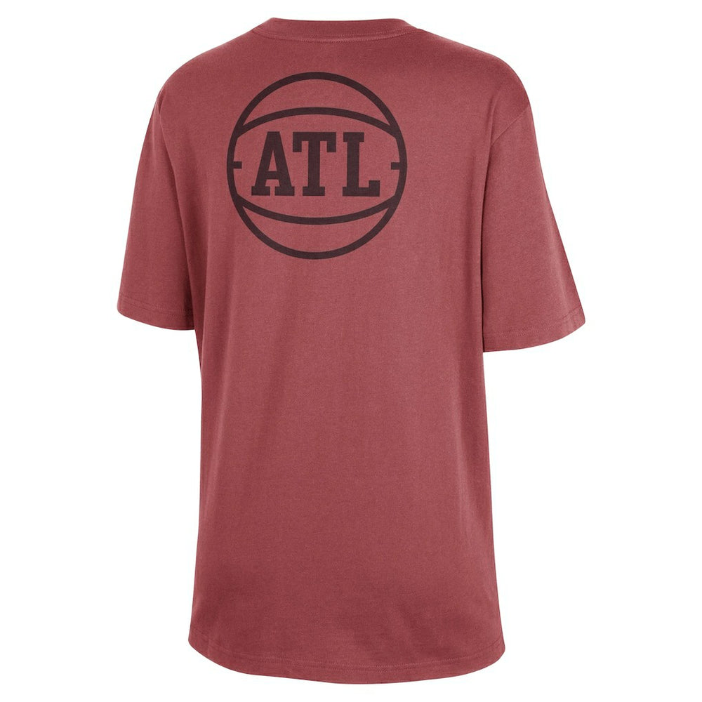 Red Atlanta Hawks Jordan Brand Women's Courtside Statement Edition Boyfriend T-Shirt | NBA