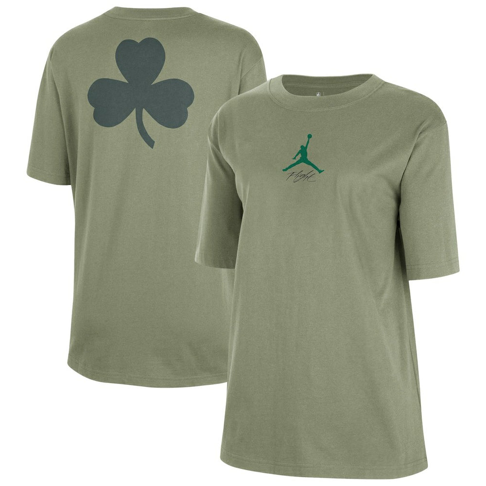 Green Boston Celtics Jordan Brand Women's Courtside Statement Edition Boyfriend T-Shirt | NBA