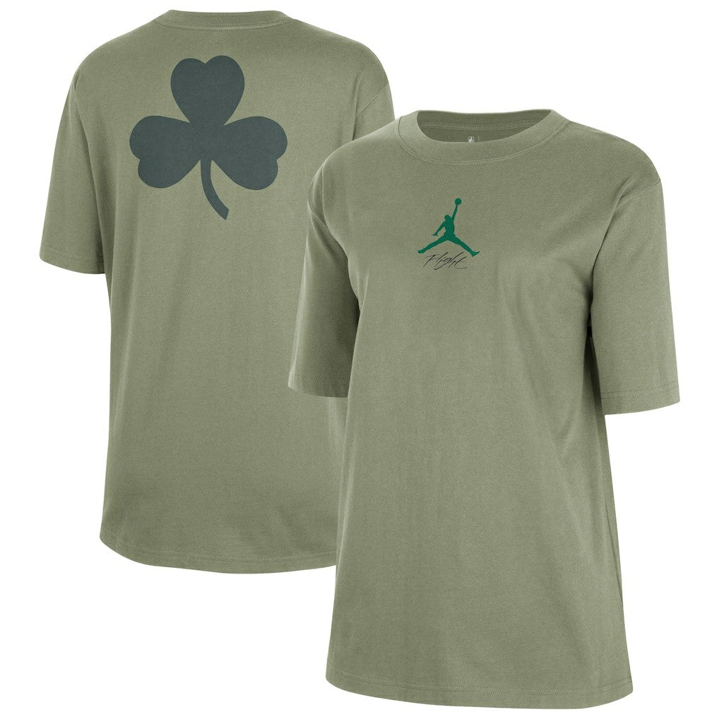 Green Boston Celtics Jordan Brand Women's Courtside Statement Edition Boyfriend T-Shirt | NBA