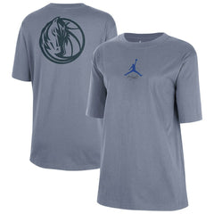 Ash Dallas Mavericks Jordan Brand Women's Courtside Statement Edition Boyfriend T-Shirt sale | NBA