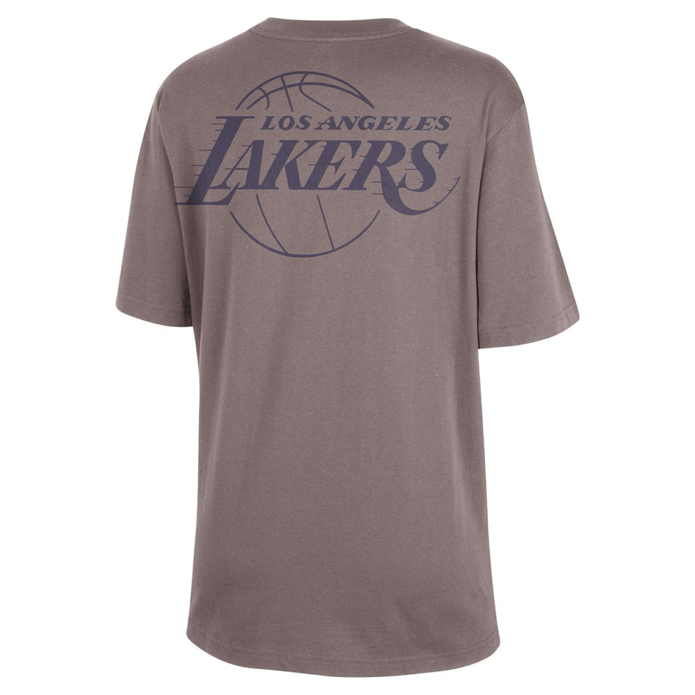 Charcoal Los Angeles Lakers Jordan Brand Women's Courtside Statement Edition Boyfriend T-Shirt | NBA
