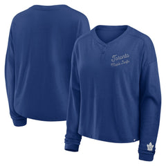 Toronto Maple Leafs Fanatics Women's Oversized All Out Effort Long Sleeve Henley T-Shirt -  NHL T-shirts