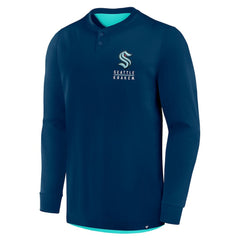 Seattle Kraken Fanatics Adrenaline Push Long Sleeve Henley Shirt -  NHL