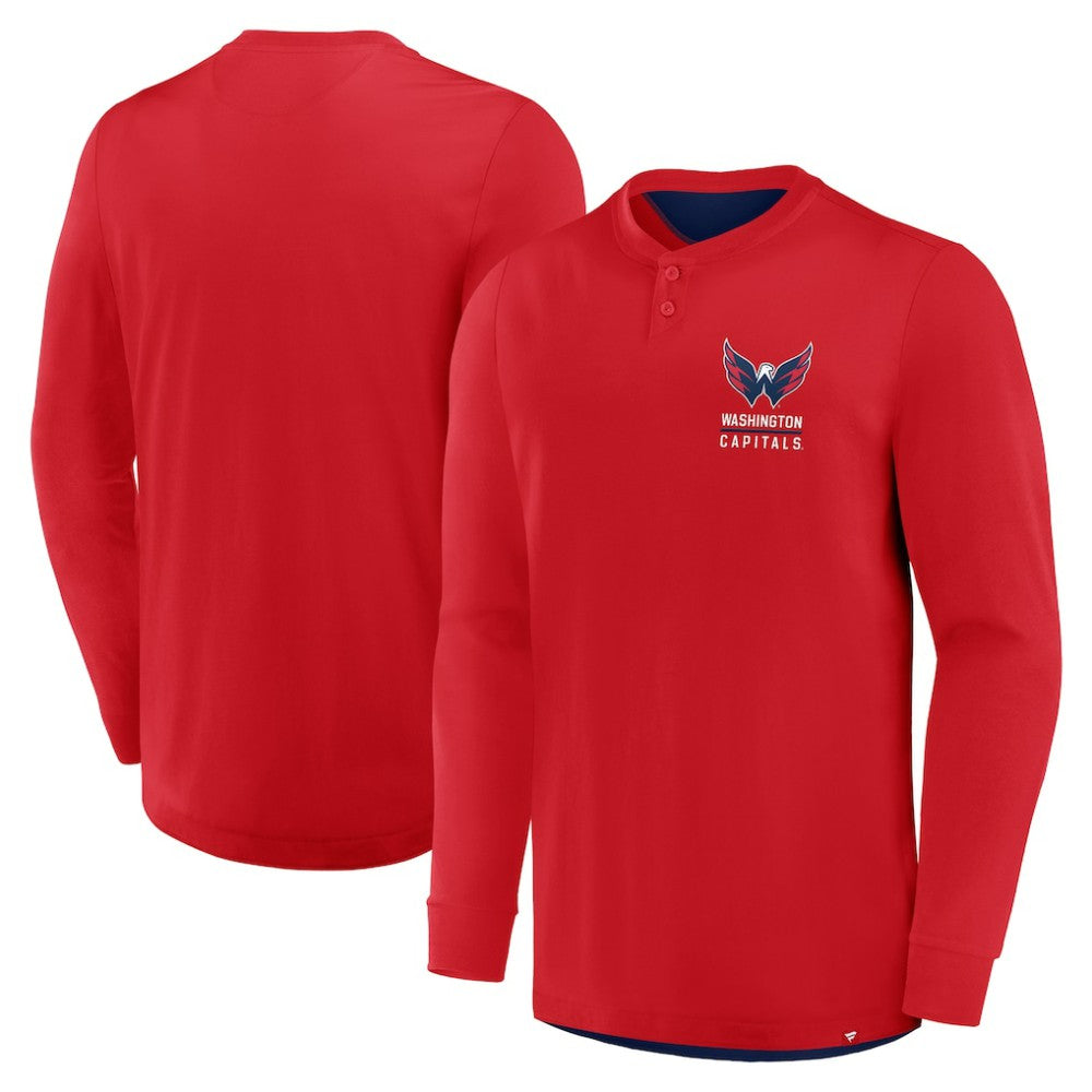 Washington Capitals Fanatics Adrenaline Push Long Sleeve Henley Shirt -  NHL