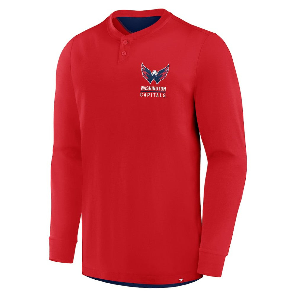 Washington Capitals Fanatics Adrenaline Push Long Sleeve Henley Shirt -  NHL