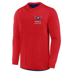 Washington Capitals Fanatics Adrenaline Push Long Sleeve Henley Shirt -  NHL