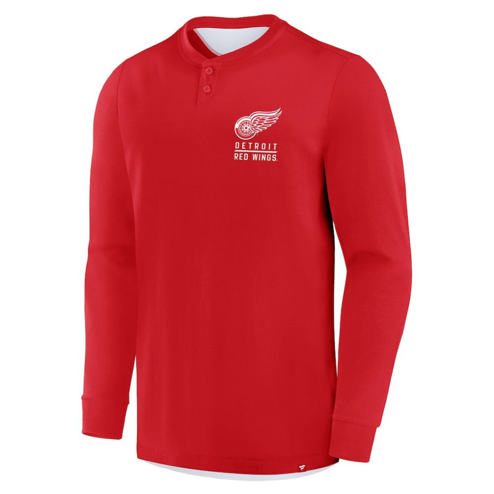 Detroit Red Wings Fanatics Adrenaline Push Long Sleeve Henley Shirt -  NHL