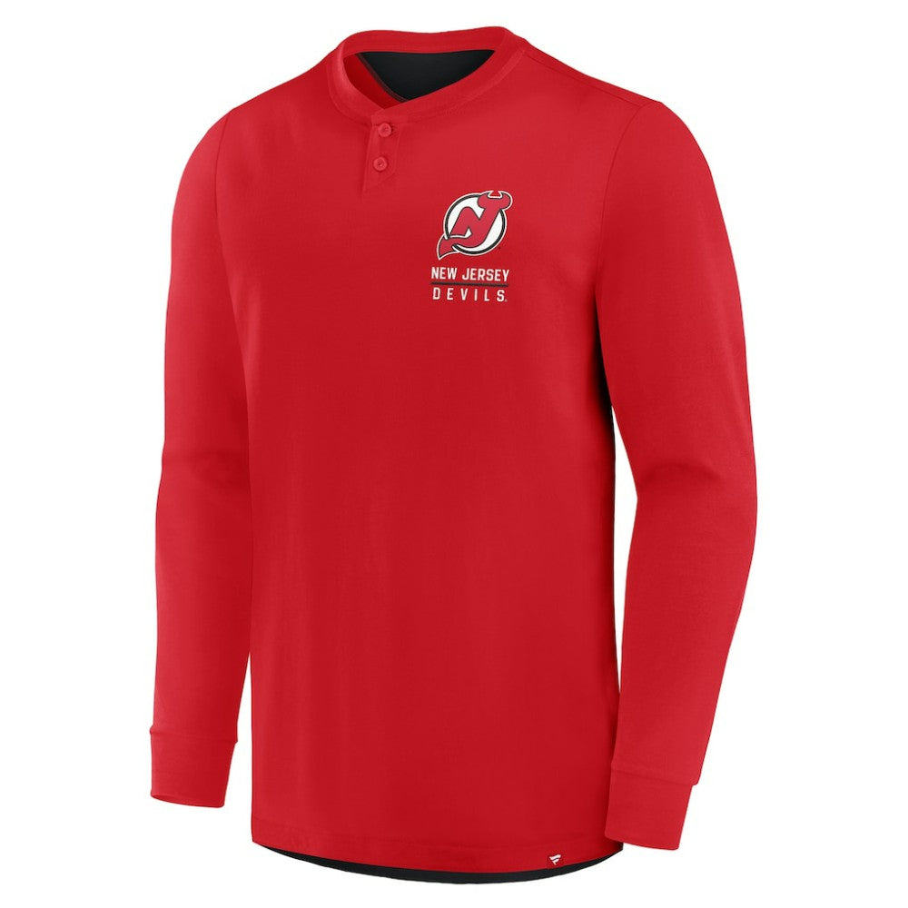New Jersey Devils Fanatics Adrenaline Push Long Sleeve Henley Shirt -  NHL Jerseys