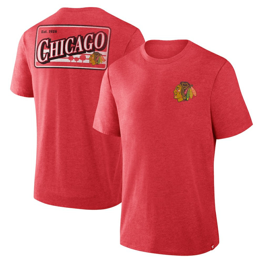 Chicago Blackhawks Fanatics Fan Lanes Tri-Blend T-Shirt -  NHL T-shirts