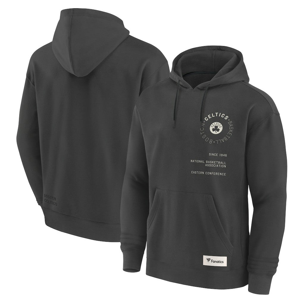 Gray Boston Celtics Future Ground Info Elements Premium Pullover Hoodie | NBA