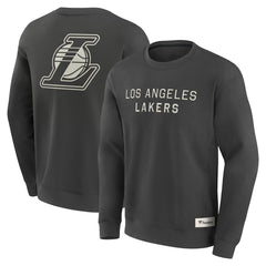 Gray Los Angeles Lakers Elements Future Ground Lettering Pullover Sweatshirt | NBA