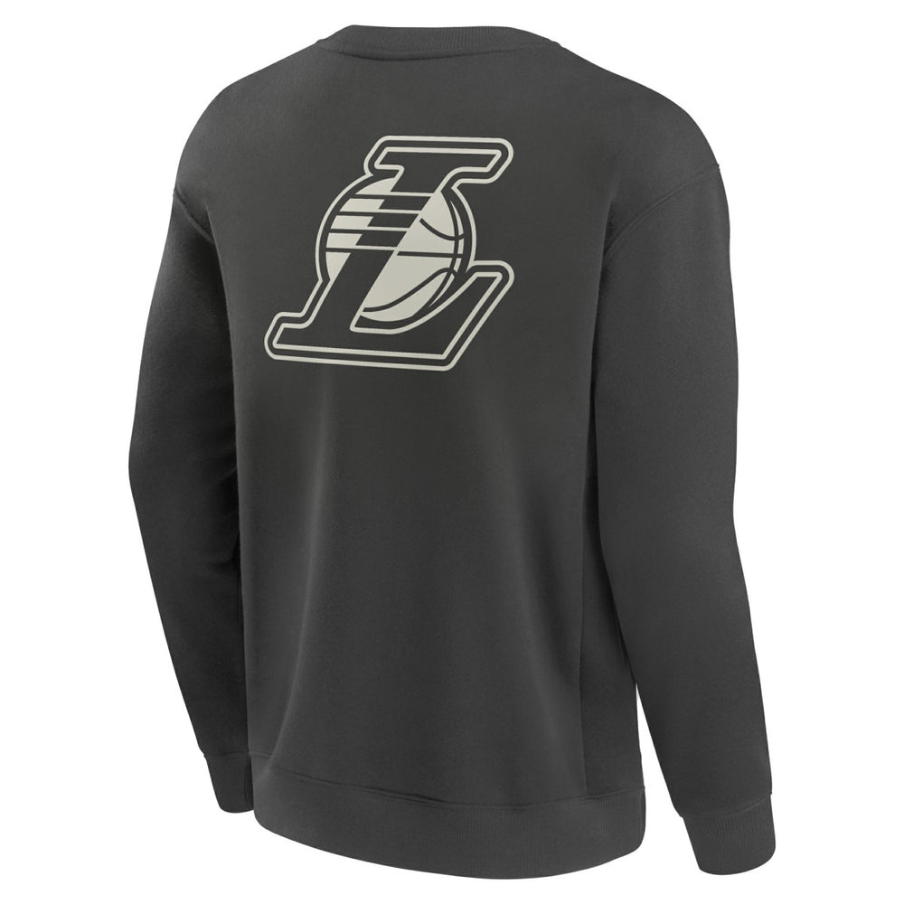 Gray Los Angeles Lakers Elements Future Ground Lettering Pullover Sweatshirt | NBA