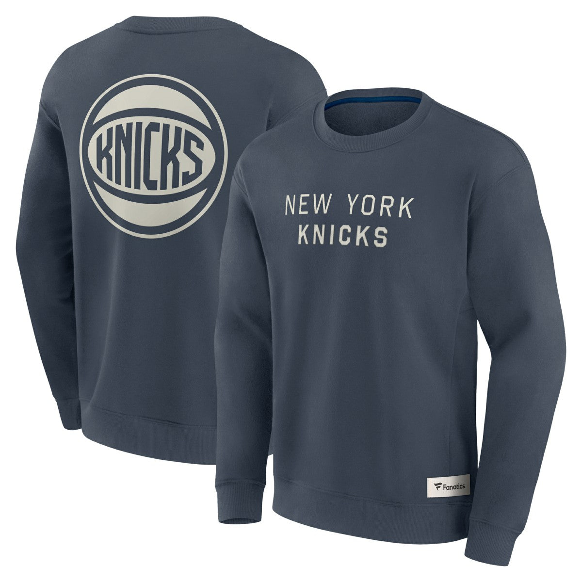 Blue New York Knicks Elements Future Ground Lettering Pullover Sweatshirt | NBA