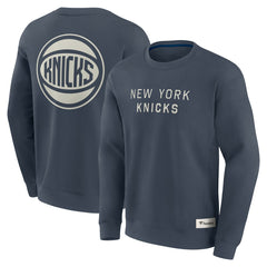 Blue New York Knicks Elements Future Ground Lettering Pullover Sweatshirt | NBA