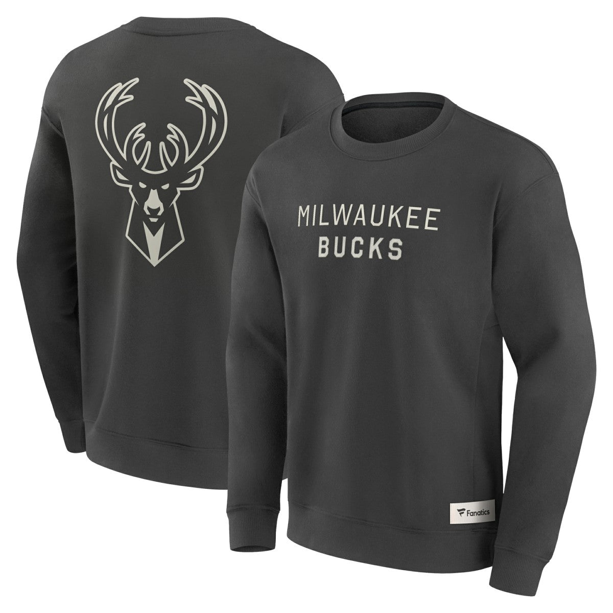 Gray Milwaukee Bucks Elements Future Ground Lettering Pullover Sweatshirt | NBA