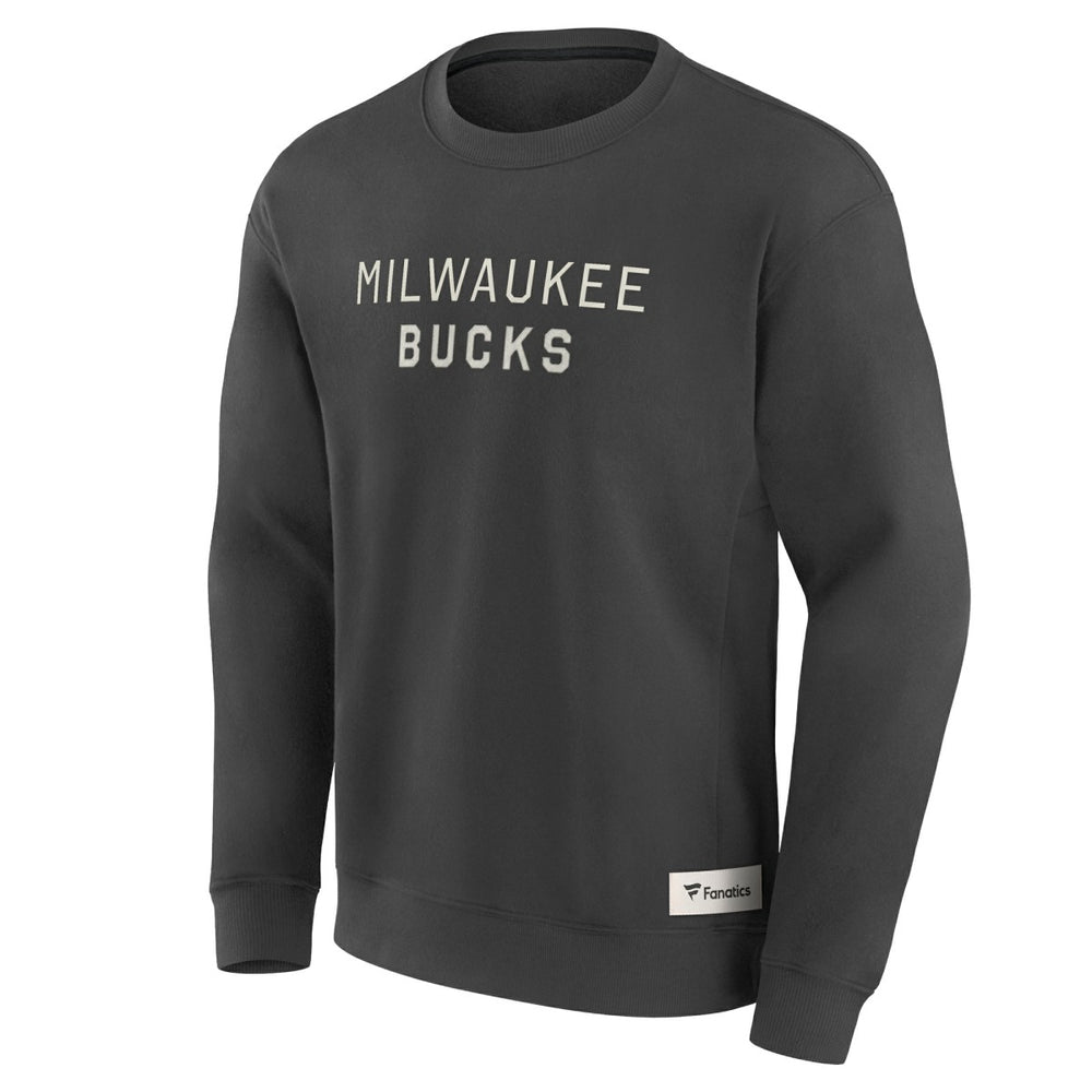 Gray Milwaukee Bucks Elements Future Ground Lettering Pullover Sweatshirt | NBA