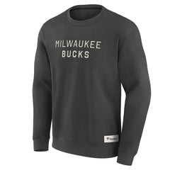 Gray Milwaukee Bucks Elements Future Ground Lettering Pullover Sweatshirt | NBA