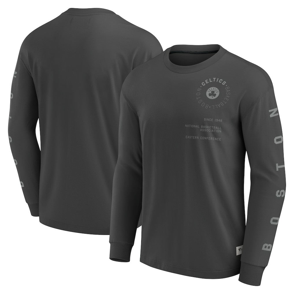 Gray Boston Celtics Elements Future Ground Tonal Info Long Sleeve T-Shirt | NBA