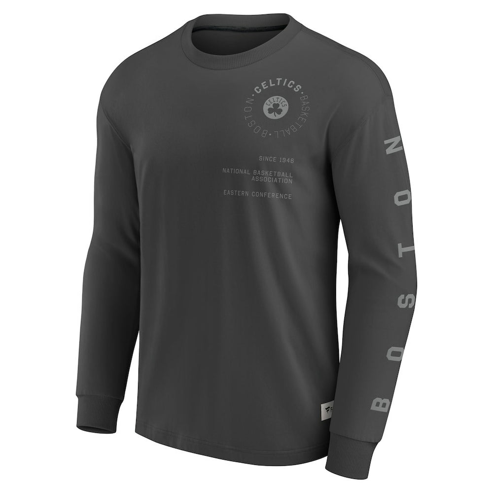 Gray Boston Celtics Elements Future Ground Tonal Info Long Sleeve T-Shirt | NBA