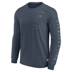 Blue Philadelphia 76ers Elements Future Ground Tonal Info Long Sleeve T-Shirt | NBA