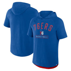 Royal Philadelphia 76ers Pass Legend Raglan Hoodie T-Shirt | NBA