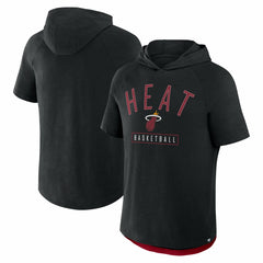 Black Miami Heat Pass Legend Raglan Hoodie T-Shirt | NBA