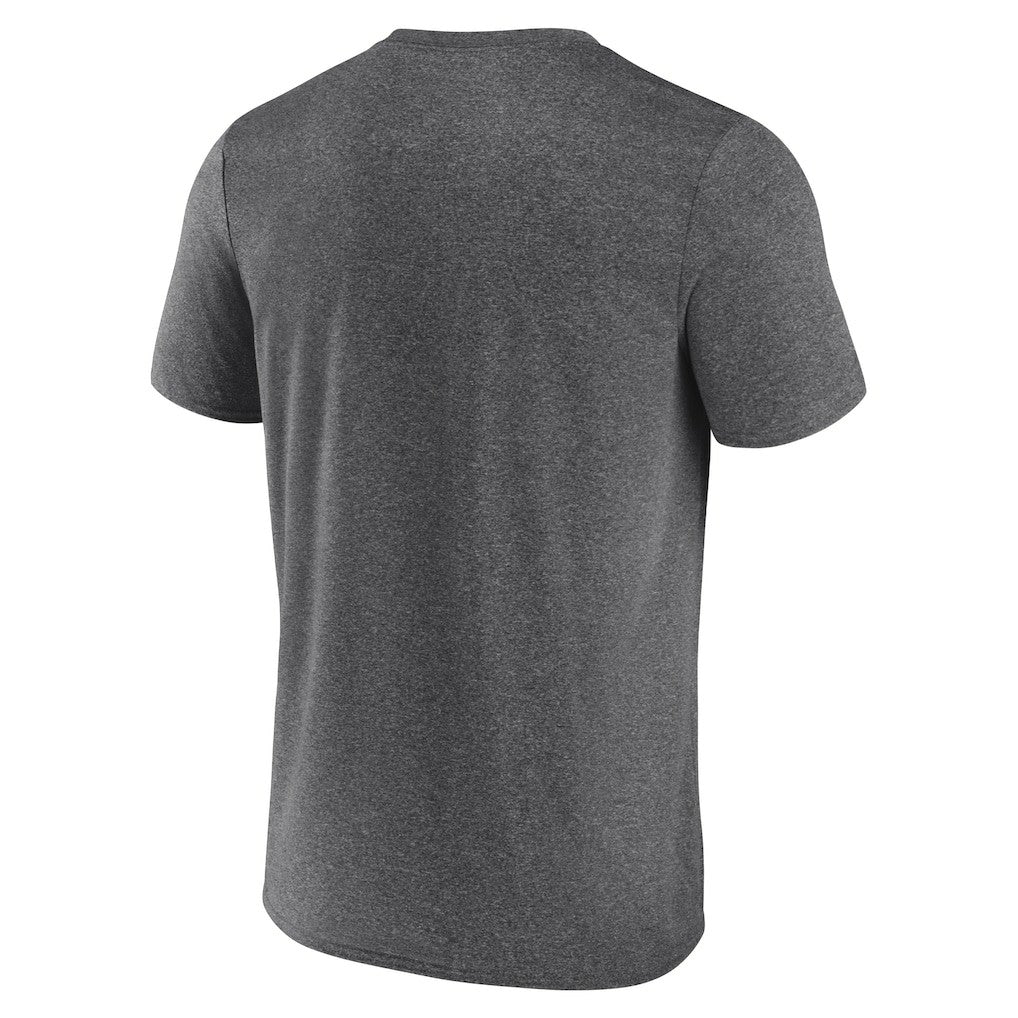 Heather Charcoal Charlotte Hornets Logo Athletic Block Practice Performance T-Shirt | NBA